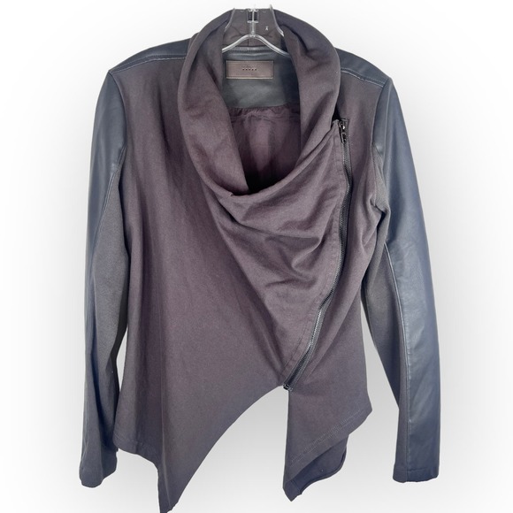 Blank NYC Whatever It Takes Drape Front Jacket Long Sleeve Gray Size S - Picture 7 of 10